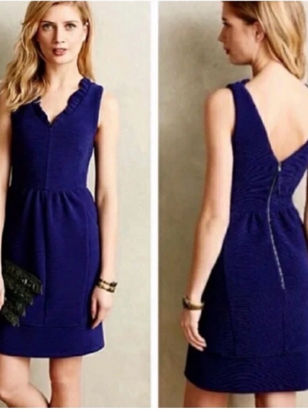 Anthropologie x Maeve Ottoman Ruffle Knit Dress